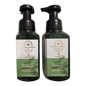 Lot Of 2 Bath and Body Works Gentle Foaming Hand soap Eucalyptus And Spearmint